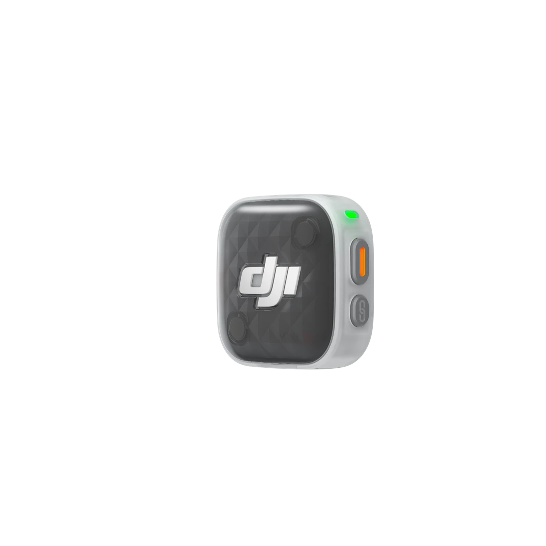 DJI Mic Mini 2S Transmitter สีดำพร้อมปุ่มและไฟสถานะ