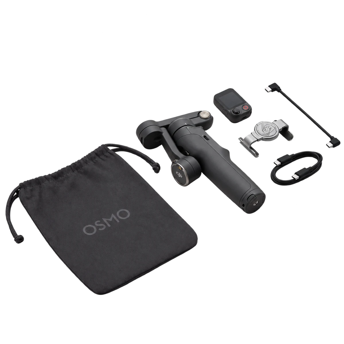 ชุด Osmo Mobile 8P แบบพับเก็บ พร้อม FrameTap และอุปกรณ์ในภาพ ชุด Osmo Mobile 8P แบบพับเก็บ พร้อม FrameTap และอุปกรณ์ในภาพ